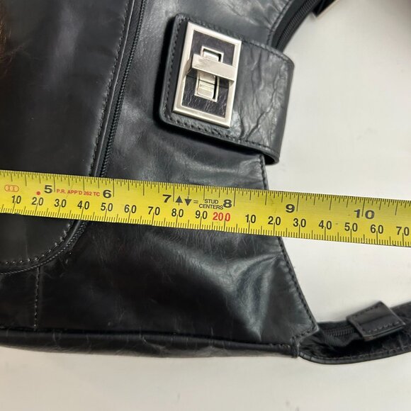 Vintage Danier Leather Hobo Shoulder Bag in Black - Picture 8 of 14